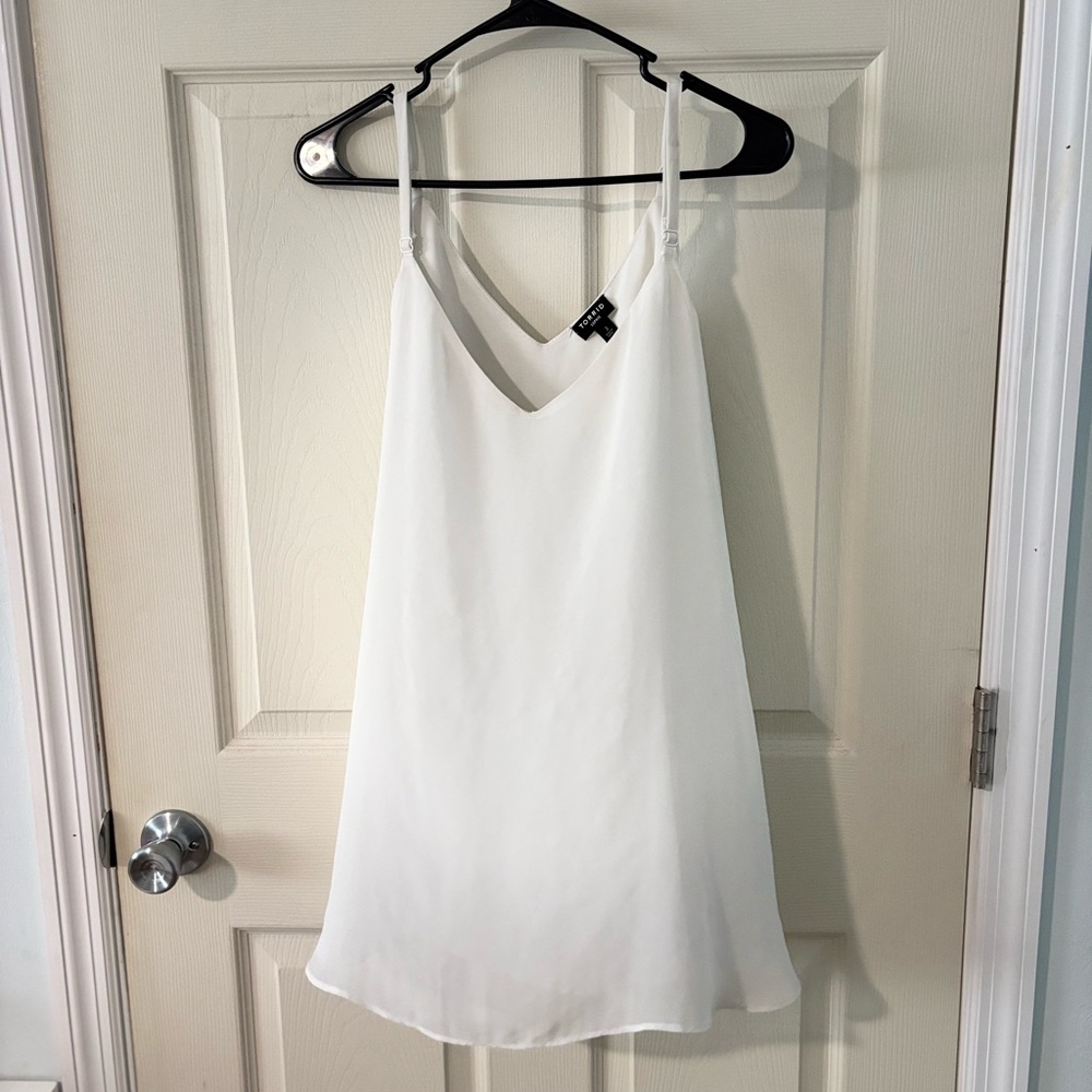 Elegant White Spaghetti Strap Tank